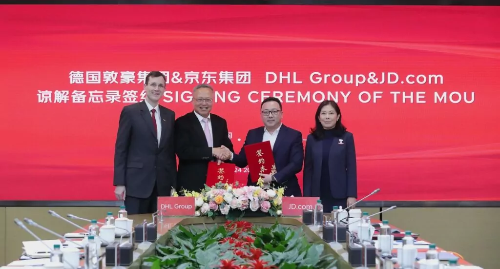 JD.com and DHL sign Memorandum of Understanding to support German brands' growth in China and Europe
